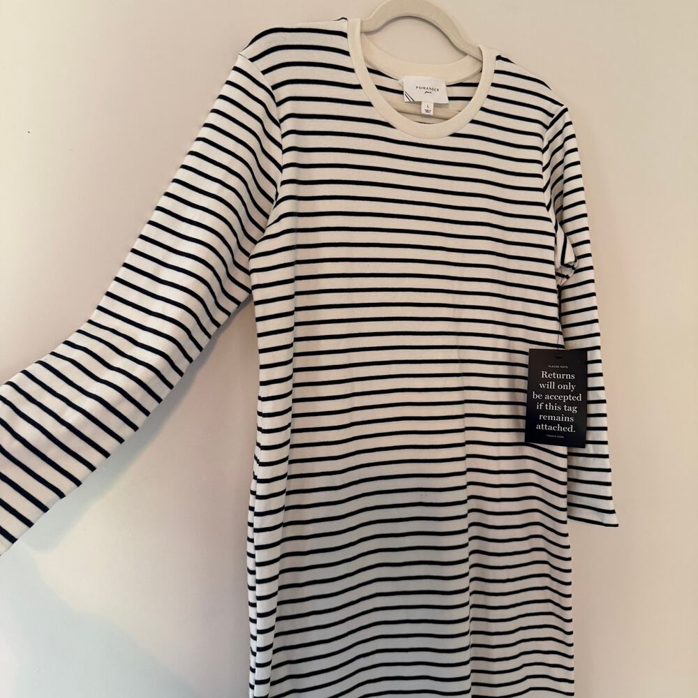 Pomander Place Tuckernuck NWT Striped Gio Maxi Dress Long Sleeve Cotton Size Lg - Picture 8 of 16